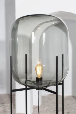 Online Pamono Oda Big Smoky Grey Acetato Black Floor Lamp by Pulpo