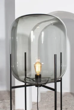 Discount Pamono Oda Medium Steel Grey Black Floor Lamp by Pulpo