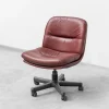 Online Pamono Office Chair in Burgundy Leather, 1970s