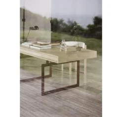Pamono Office Desk in Walnut and Stainless Steel Frame by Bodil Kjaer for Karakter><noscript><img width=