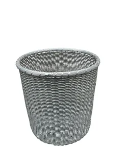 Pamono Office Trash Can attributed to Maria Pergay, 1970s> Trunks Crates & Baskets