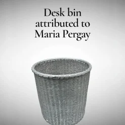 Pamono Office Trash Can attributed to Maria Pergay, 1970s> Trunks Crates & Baskets