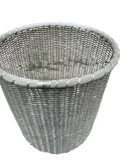 Pamono Office Trash Can attributed to Maria Pergay, 1970s><noscript><img width=
