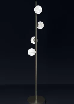 Clearance Pamono Ofione Brushed Black Metal Floor Lamp by Alabastro Italiano