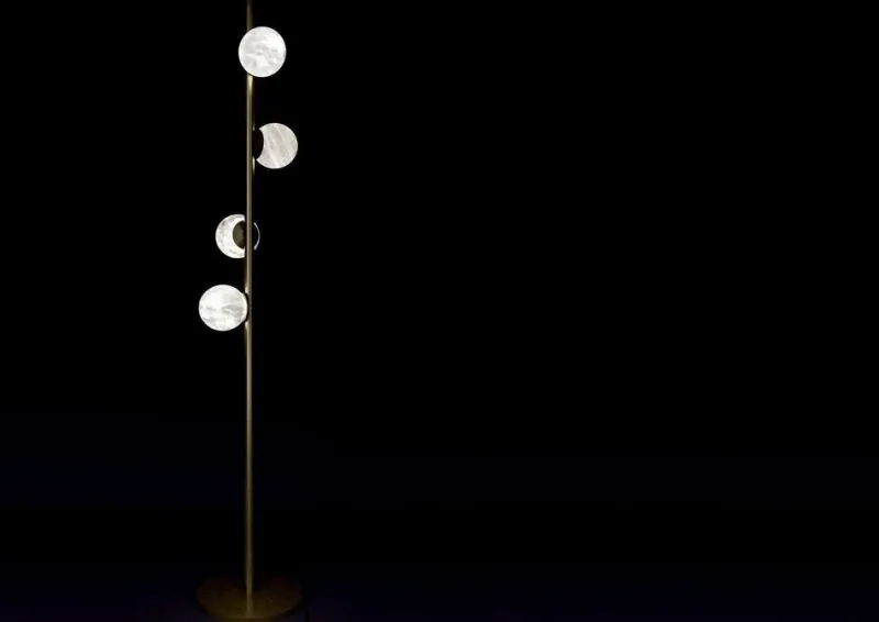 Clearance Pamono Ofione Brushed Black Metal Floor Lamp by Alabastro Italiano