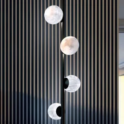 Pamono Ofione Shiny Gold Metal Floor Lamp by Alabastro Italiano><noscript><img width=