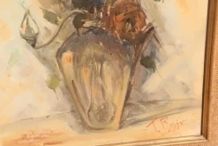 Pamono Oil Painting by T. Rossi, 1940s><noscript><img width=