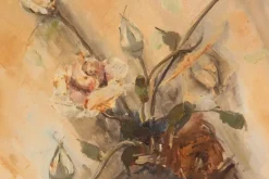 Pamono Oil Painting by T. Rossi, 1940s><noscript><img width=