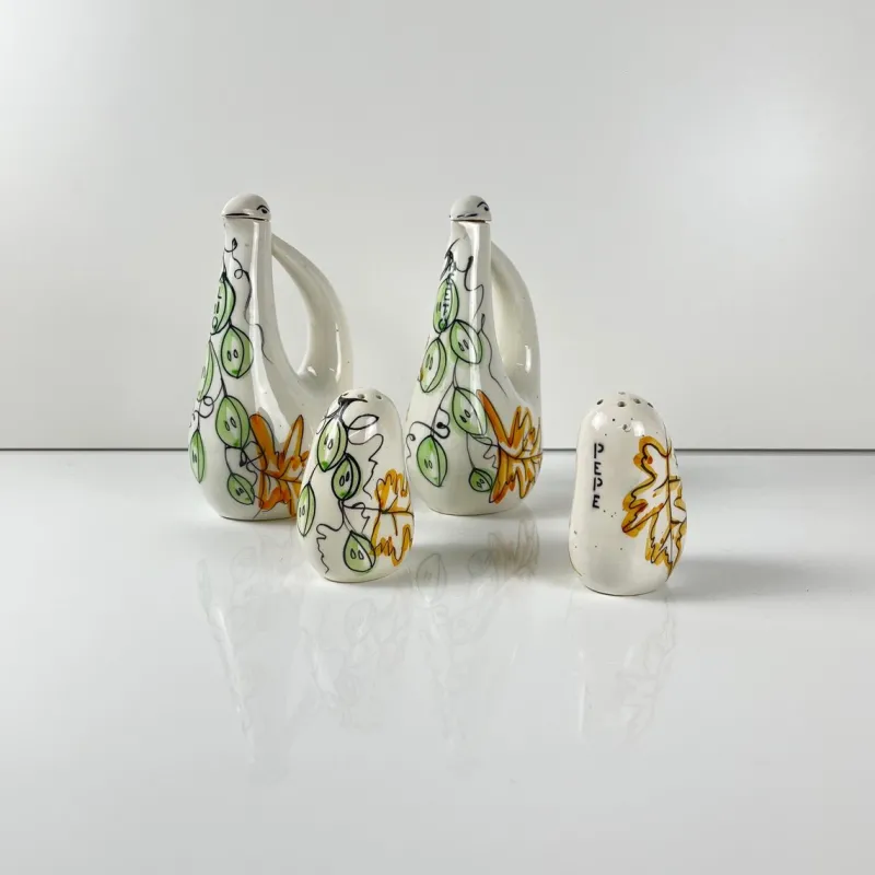 Outlet Pamono Oil, Vinegar, Salt and Pepper Set, Italy, 1950s, Set of 4
