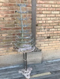 Sale Pamono Old Bottle Dryer in Galvanized Iron, 1930s
