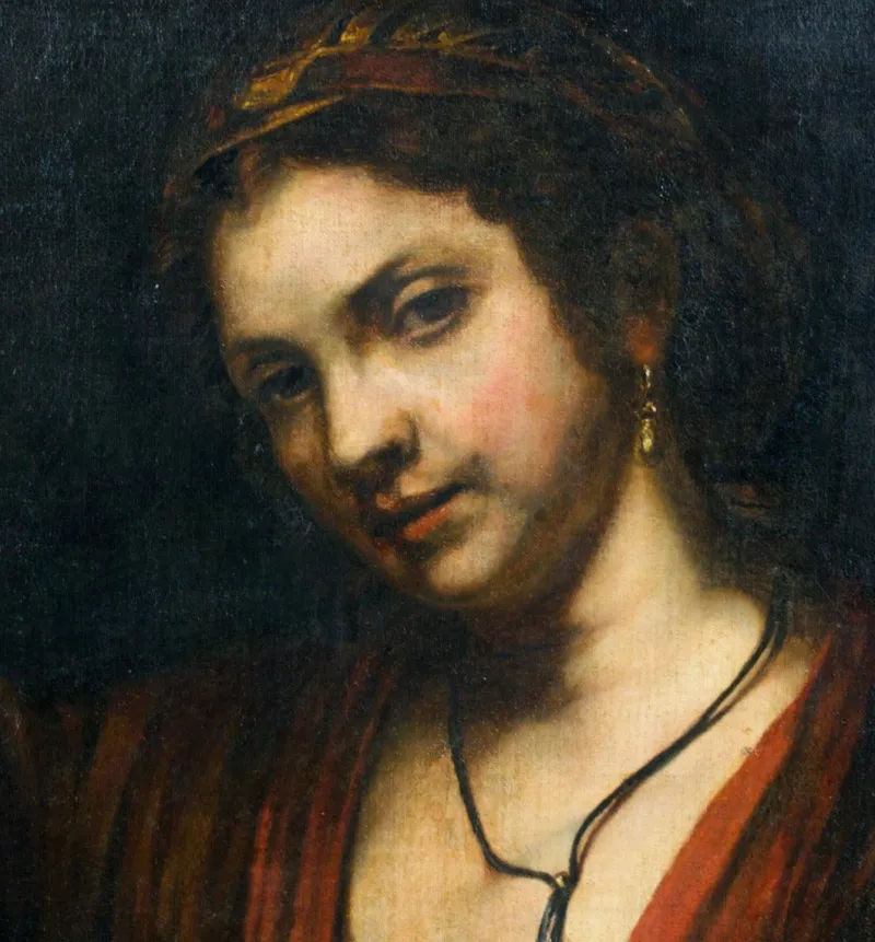 Pamono Old Master Portrait of Woman, 16th or 17th Century, Painting, Framed> Old Masters
