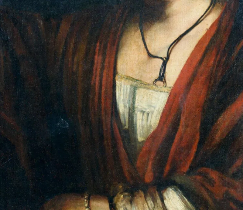 Pamono Old Master Portrait of Woman, 16th or 17th Century, Painting, Framed> Old Masters