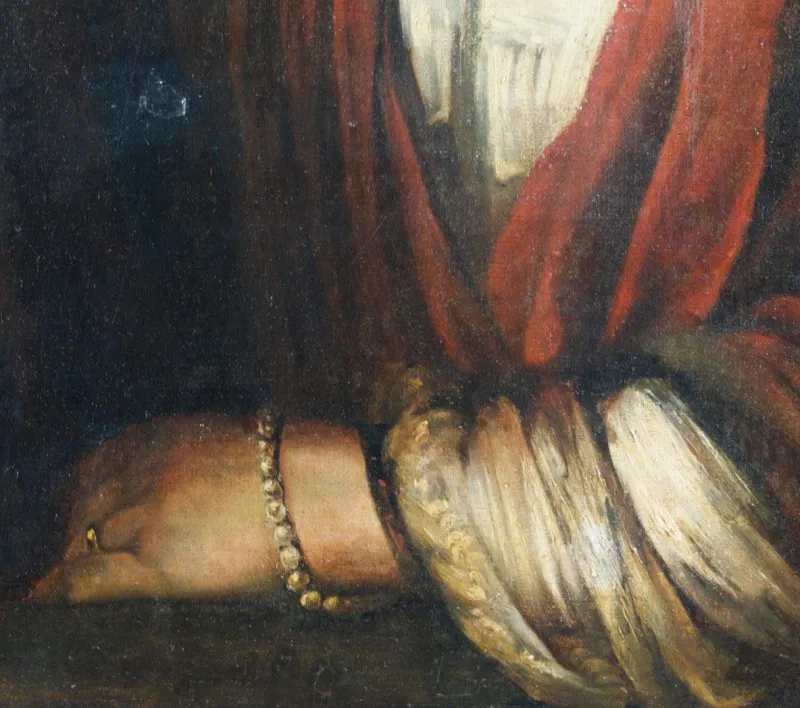 Pamono Old Master Portrait of Woman, 16th or 17th Century, Painting, Framed> Old Masters