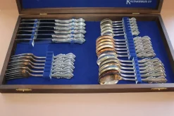 Hot Pamono Olga Cutlery Set in Silver from Kultakeskus Oy, Set of 30
