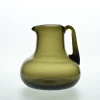 Pamono Olive Green Blown Glass Jug by Claude Morin, Dieulefit, 1976