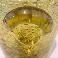 Pamono Olive Green Bubble Glass Ice Bucket by Biot, 1970><noscript><img width=