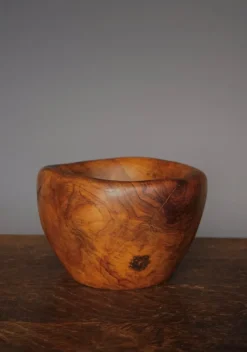 Discount Pamono Olive Wood Bowl in the style of Alexandre Noll, 1970s