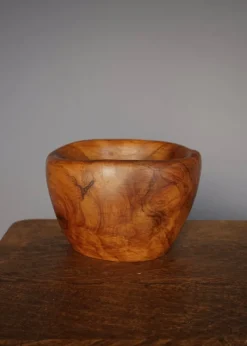 Discount Pamono Olive Wood Bowl in the style of Alexandre Noll, 1970s