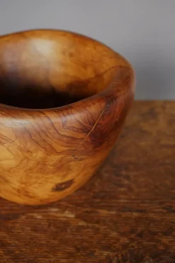 Discount Pamono Olive Wood Bowl in the style of Alexandre Noll, 1970s