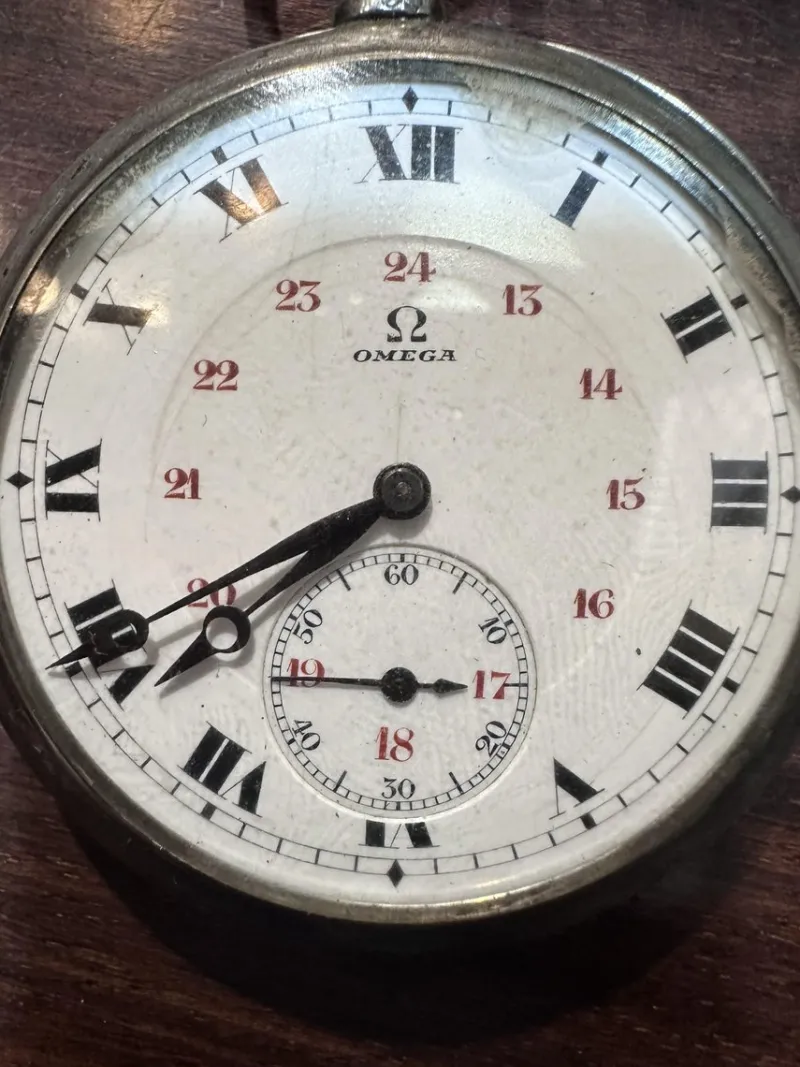 New Pamono Omega Pocket Watch in Silver