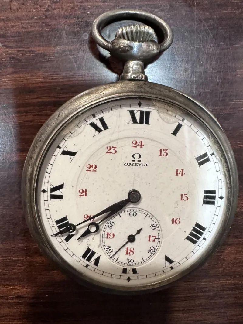 New Pamono Omega Pocket Watch in Silver