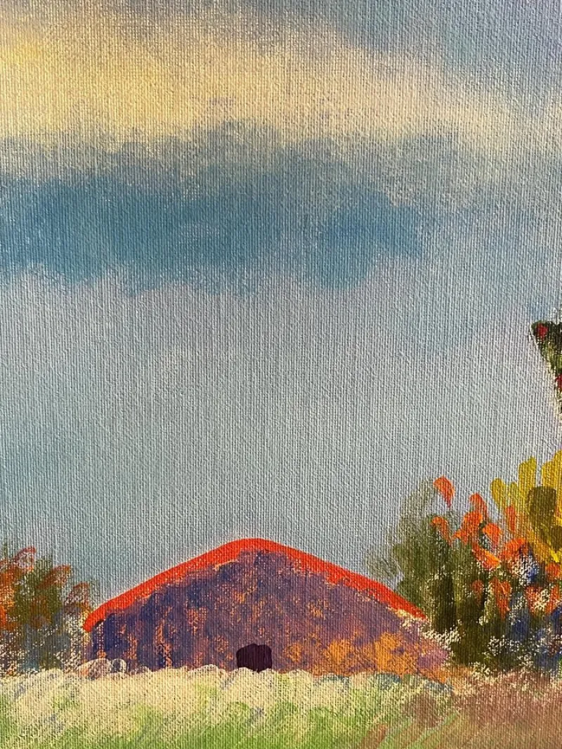Pamono Omiccioli, Landscape, Oil Painting, Framed> Painting