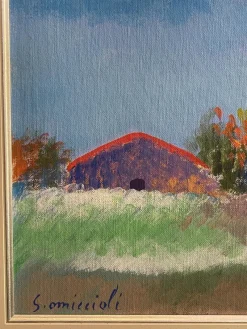 Pamono Omiccioli, Landscape, Oil Painting, Framed><noscript><img width=