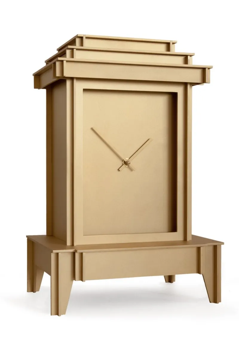 Online Pamono One More Time Clock in Sandblasted Brass by Kiki van Eijk & Joost van Bleiswijk The Exceptional