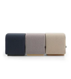 New Pamono Onigiri Wool and Laguna Oak Pouf by Morica Design