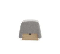 Pamono Onigiri Wool and Oak Pouf by Morica Design