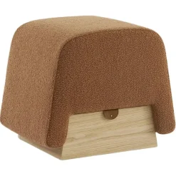 Pamono Onigiri Wool and Oak Pouf by Morica Design> Seating