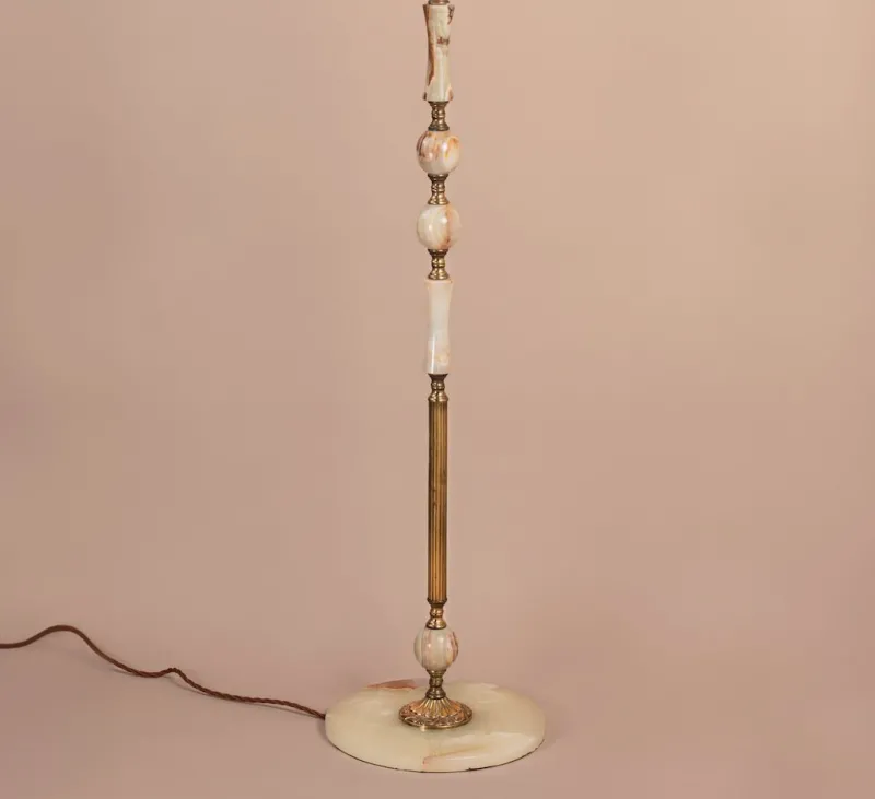 Pamono Onyx and Brass Floor Lamp by Marmo Lusso> Floor Lamps