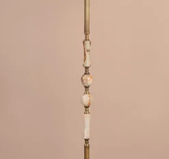 Pamono Onyx and Brass Floor Lamp by Marmo Lusso><noscript><img width=