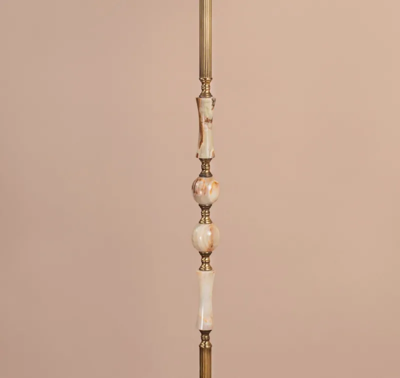 Pamono Onyx and Brass Floor Lamp by Marmo Lusso> Floor Lamps