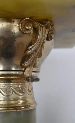 Pamono Onyx and Bronze Column, Late 19th Century><noscript><img width=