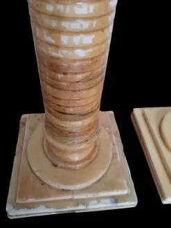 Pamono Onyx Columns Worked in Layers, 1920s, Set of 2><noscript><img width=