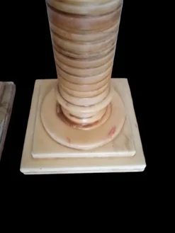 Pamono Onyx Columns Worked in Layers, 1920s, Set of 2><noscript><img width=