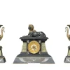 Pamono Onyx Fireplace Trim, Set of 3> Clocks