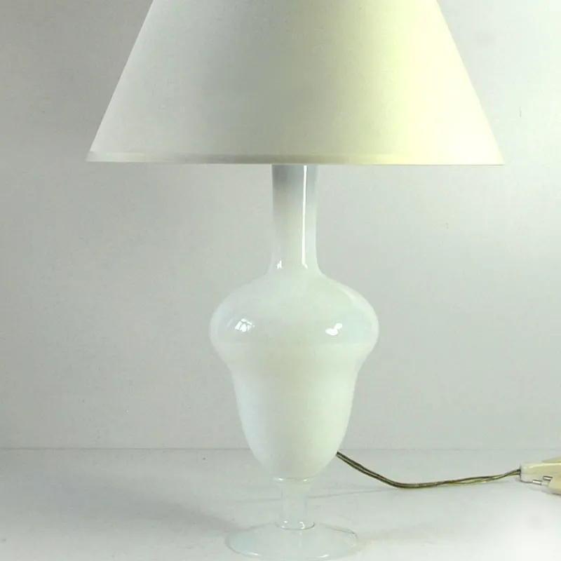 Pamono Opal Glass Table Lamp from Sevres, France, 1950s> Table Lamps