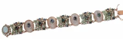 Pamono Opal, Rock Crystal, Tsavorite, Sapphire, Diamond, Gold and Silver Bracelet> Bracelets