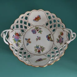 Outlet Pamono Openwork Basket from Herend, 1970s