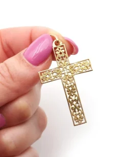 Pamono Openwork Religious Cross Pendant><noscript><img width=
