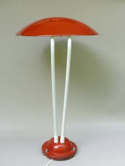 Discount Pamono Orange and Light Beige Outdoor Mushroom Lamp from Bega, 1950s