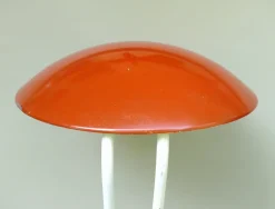 Discount Pamono Orange and Light Beige Outdoor Mushroom Lamp from Bega, 1950s