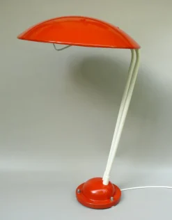 Pamono Orange and Light Beige Outdoor Mushroom Lamp from Bega, 1950s> Garden Lighting