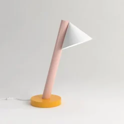Pamono Orange and Pink Tube with Globes and Cones Desk Light by Atelier Areti> Table Lamps