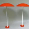 Hot Pamono Orange and White Mushroom Outdoor Garden Lamps from BEGA, 1950s, Set of 2