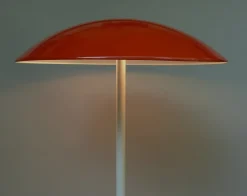Hot Pamono Orange and White Mushroom Outdoor Garden Lamps from BEGA, 1950s, Set of 2