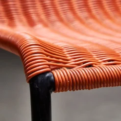 Clearance Pamono Orange Braided Cable Outdoor Chair, 1960s