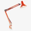 Clearance Pamono Orange Danish Architect's Clamp Lamp by HGF for Maxam, 1968